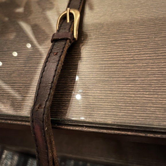 Box purse made of leather with Ankara fabric lining. - Picture 8 of 10